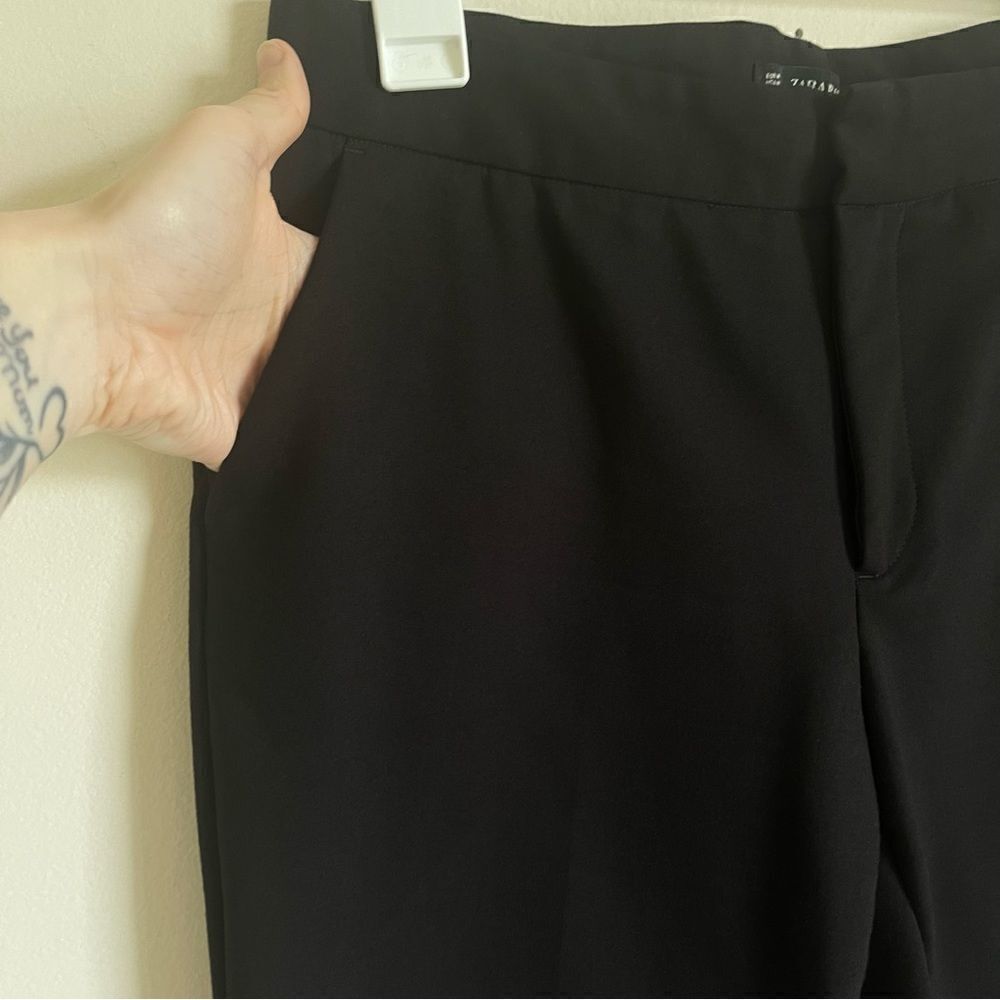 ZARA Black Crochet Straight Pant Medium - Picture 9 of 13